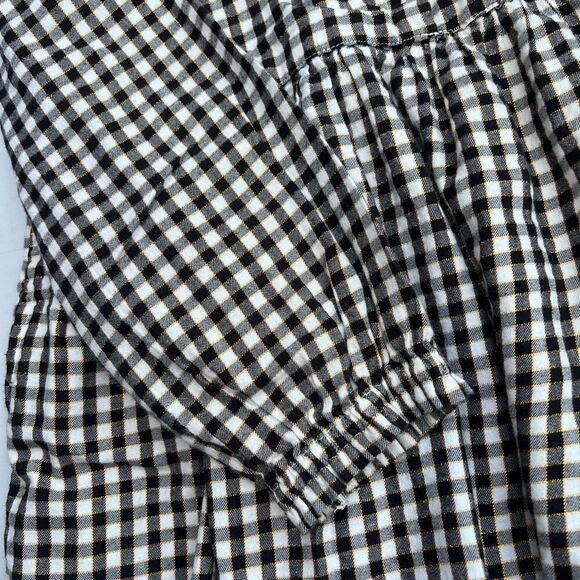 Cat & Jack Toddler Girls Black White Gold Gingham Print Plaid size 10 -12 - Picture 4 of 5